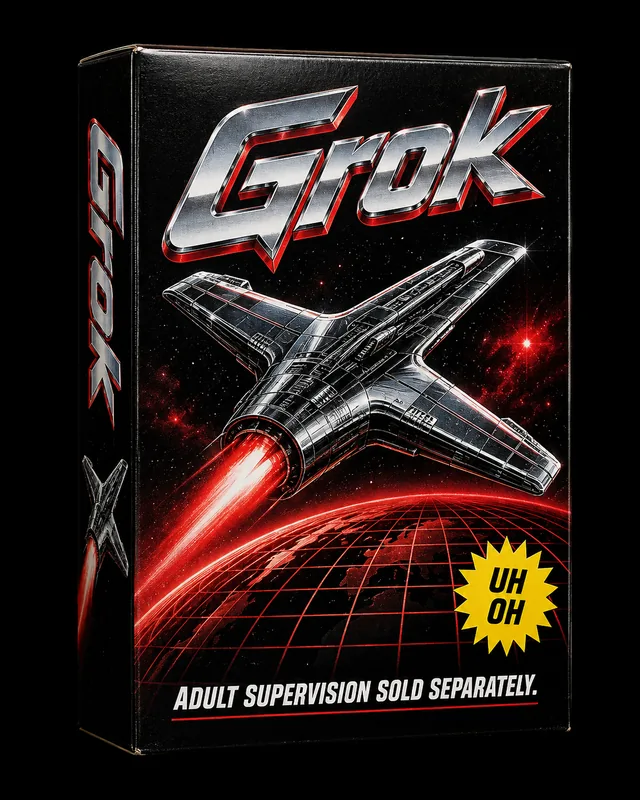 Black and red software box with a spacecraft and an UH OH sticker.